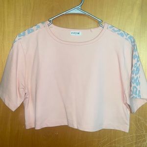 Oversized Short Sleeve Crop Top